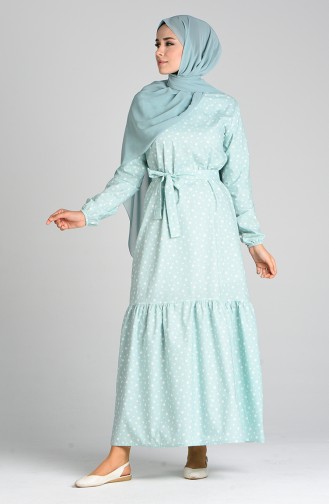 Robe Hijab Vert menthe 4603-03
