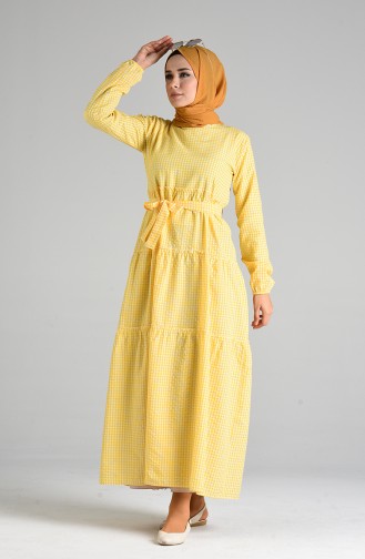 Robe Hijab Jaune 4605-02