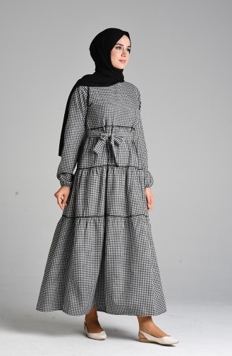 Black Hijab Dress 4605-05
