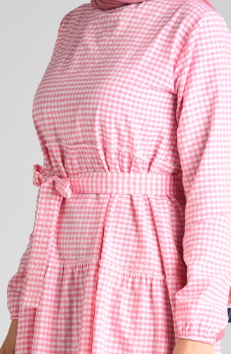 Plaid Mother Daughter Combination Dress 4605-06 Pink 4605-06