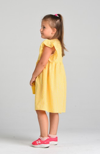 Plaid Children s Dress 4606-02 Yellow 4606-02