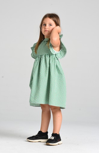 Plaid Children s Dress 4606-05 Green 4606-05