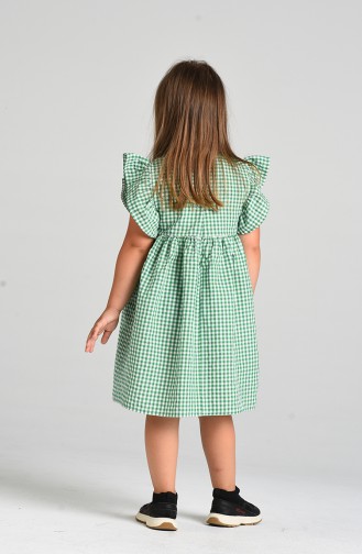 Plaid Children s Dress 4606-05 Green 4606-05