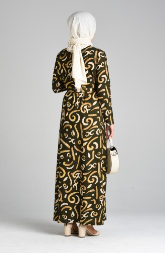 Khaki Hijab Kleider 5709A-04