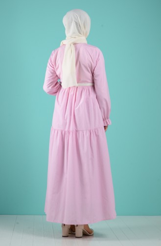 Rosa Hijab Kleider 8077-04