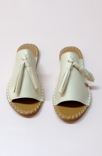 Cream Summer slippers 2180-65