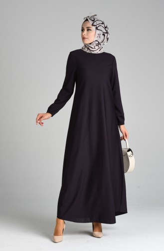 Dunkelviolett Hijab-Abendkleider 1907-04