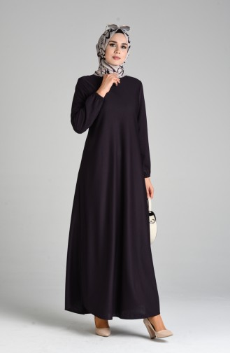 Dunkelviolett Hijab-Abendkleider 1907-04