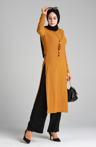 Necklace Tunic Trousers Double Suit 1057-02 Mustard 1057-02