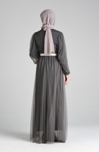 Habillé Hijab Gris Foncé 4106-02