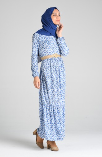 Blue İslamitische Jurk 0376-02