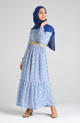 Blue İslamitische Jurk 0376-02