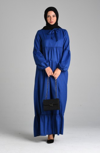 Blau Hijab Kleider 1395-02