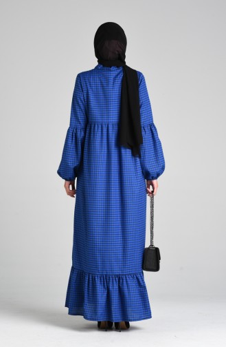 Blau Hijab Kleider 1395-02