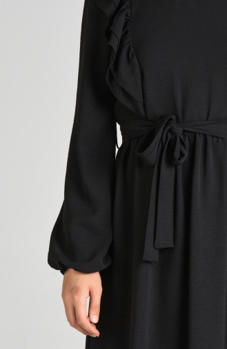 Aerobin Fabric Belted Dress 0918-06 Black 0918-06