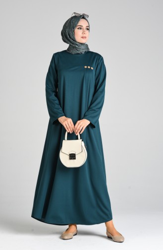 Robe Hijab Vert emeraude 1908-04