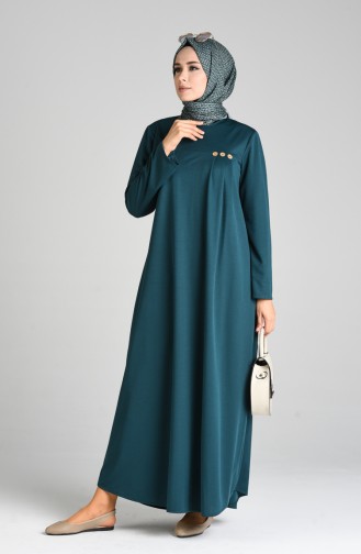 Pleated Dress 1908-04 Emerald Green 1908-04