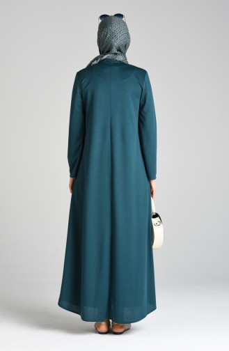 Robe Hijab Vert emeraude 1908-04