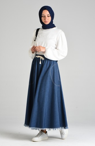 Navy Blue Skirt 4051-02