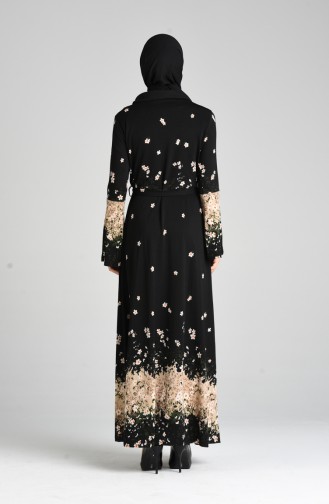 Schwarz Hijab Kleider 0132-01