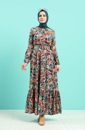 Koralle Hijab Kleider 4539-05