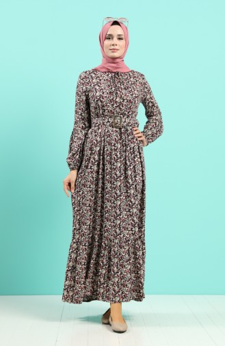 Lila Hijab Kleider 4544-03