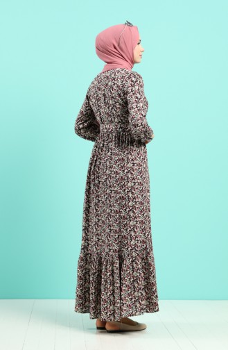 Robe Hijab Pourpre 4544-03