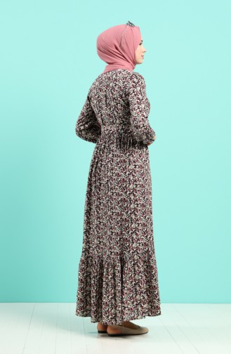 Lila Hijab Kleider 4544-03