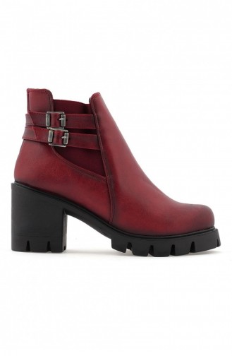 Claret Red Boots-booties 4647