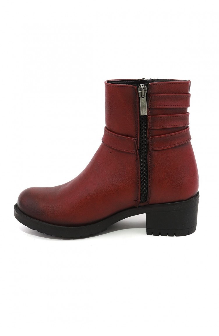 letoon 8240 bordo hakiki deri kadin bot