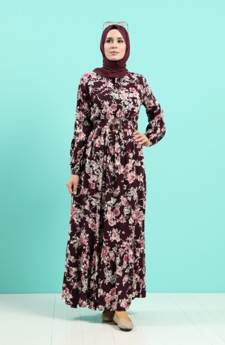 Robe Hijab Pourpre 4540-03