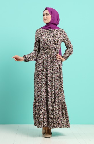 Schwarz Hijab Kleider 4544-02