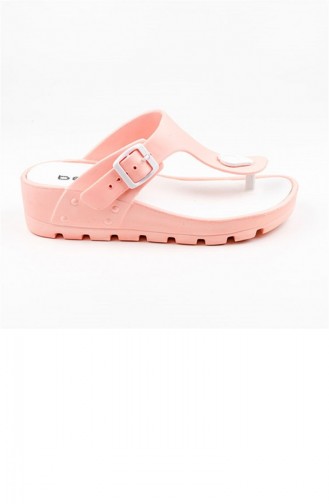  Summer Slippers 2687.FLORASAN PEMBE - BEYAZ