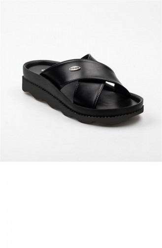 Schwarz Sommer Haussandalen 3304.SIYAH