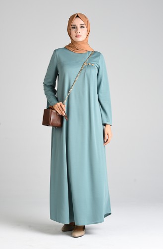 Robe Hijab Vert noisette 1908-09