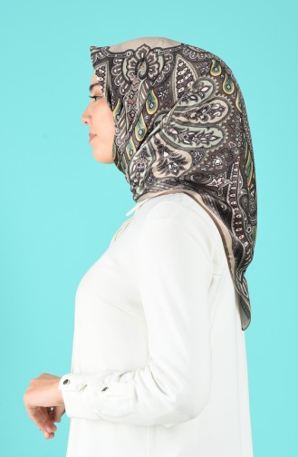 Karaca Dijital Rayon Eşarp 90692-06 Yeşil Sarı