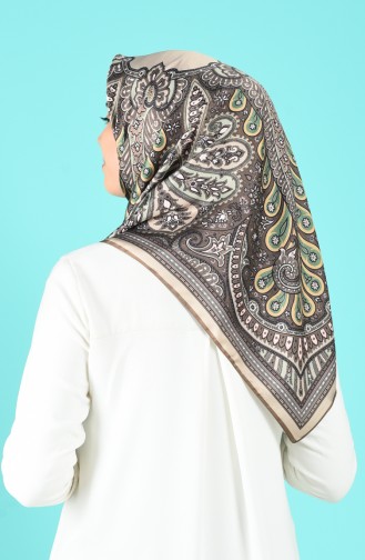 Karaca Dijital Rayon Eşarp 90692-06 Yeşil Sarı