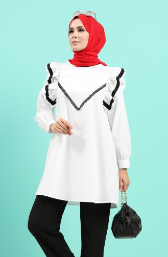 White Overhemdblouse 4005-01