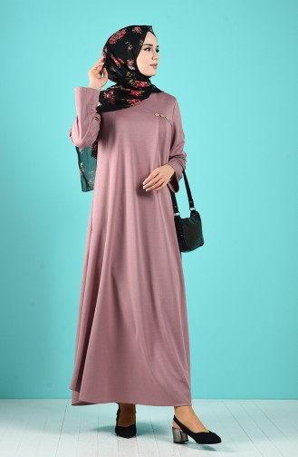 Robe Hijab Rose Pâle 1908-10