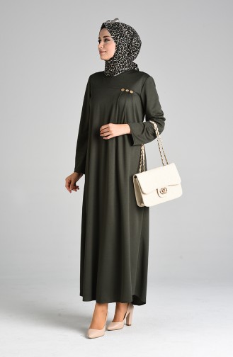 Khaki Hijab Kleider 1908-06