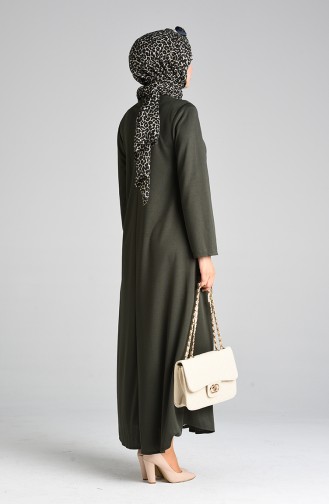 Khaki Hijab Kleider 1908-06