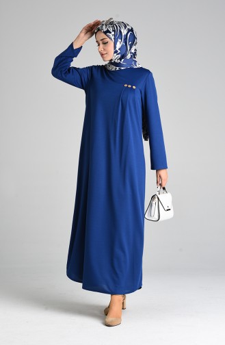 Büzgülü Elbise 1908-11 İndigo