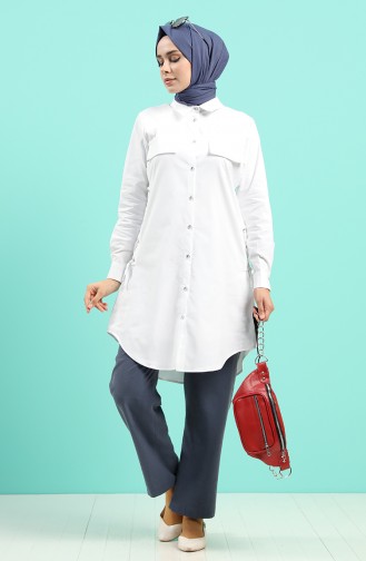 Tensel Kumaş Cepli Pantolon 0171-10 Lacivert