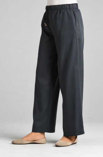 Elastic Waist Viscose Trousers 1019a-01 Anthracite 1019A-01