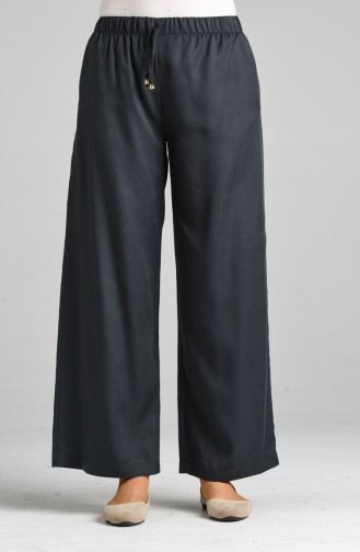 Elastic Waist Viscose Trousers 1019a-01 Anthracite 1019A-01