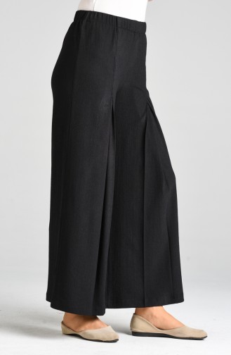 Elastic waist wide-leg Trousers 0103-05 Black 0103-05