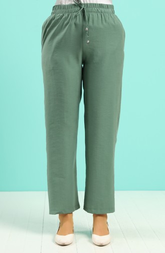 Tencel Fabric Trousers with Pockets 0171-12 Green 0171-12