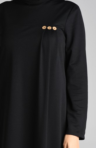 Büzgülü Elbise 1908-05 Siyah