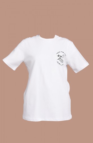 T-Shirt Blanc 2005-03