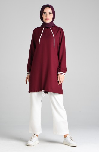 Hooded Tunic Trousers Double Suit 5556-01 Cherry 5556-01